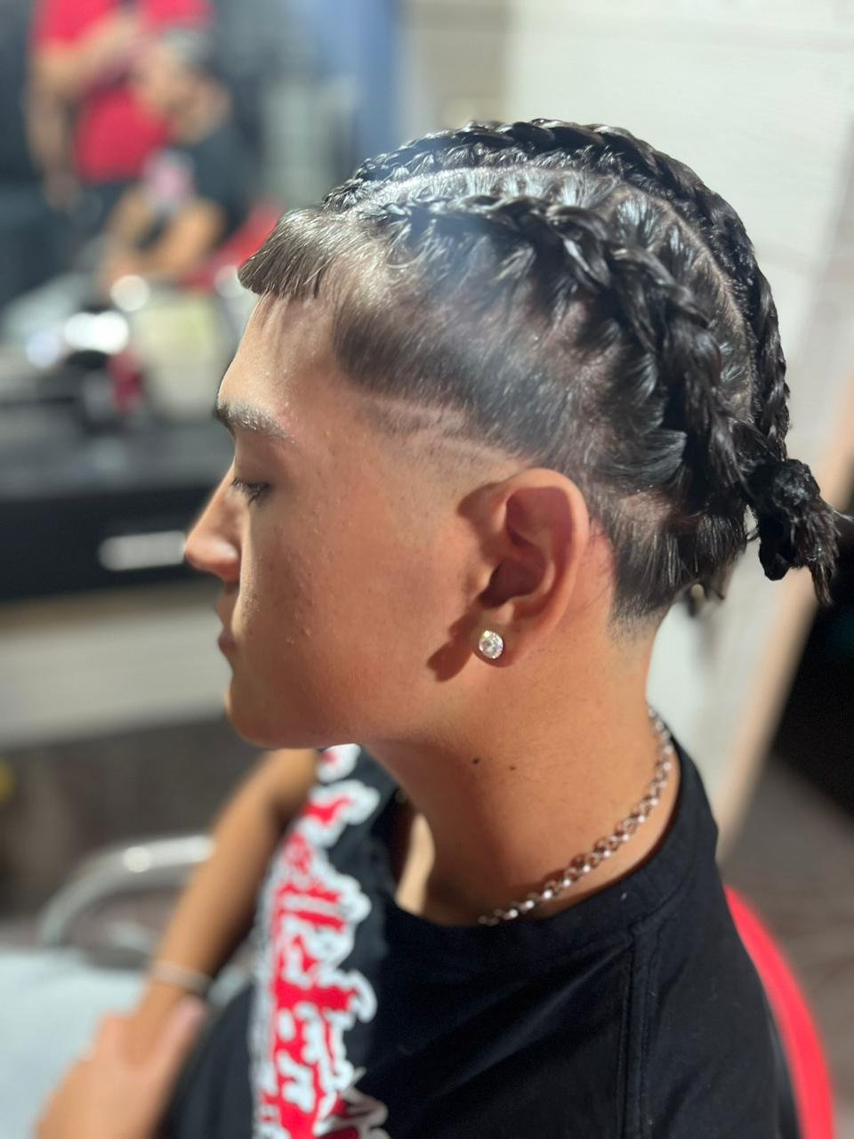 Trenzas con degradado